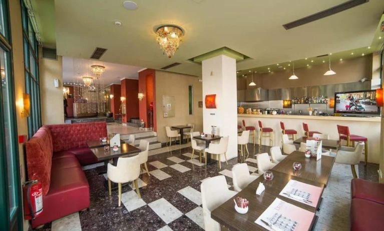 Hotel restaurant at Delphi Art Hotel.