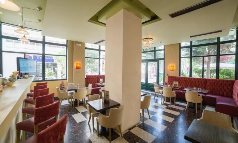 Hotel restaurant at Delphi Art Hotel.