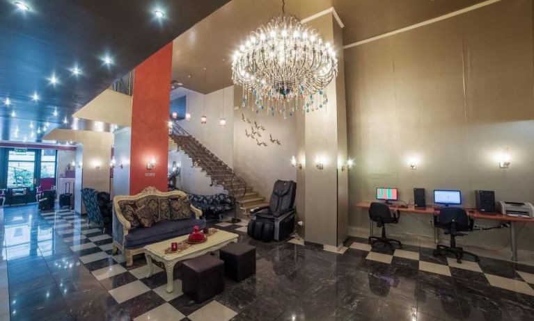 Business center at Delphi Art Hotel.