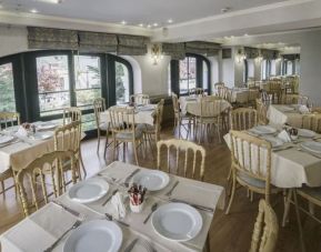 Dining hall at Delphi Art Hotel.