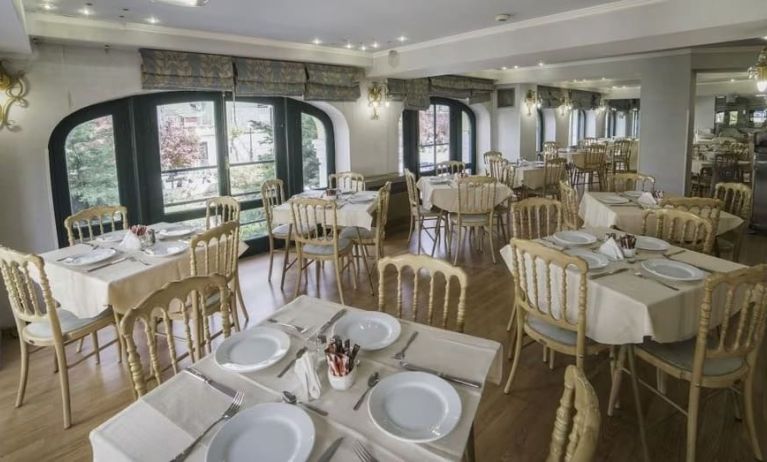 Dining hall at Delphi Art Hotel.