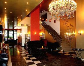 Reception hall at Delphi Art Hotel.