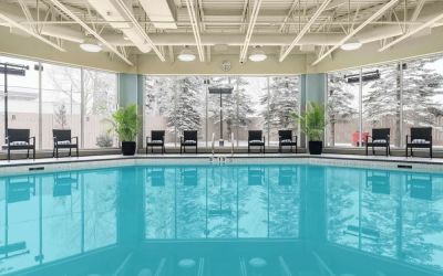 Indoor pool at Hilton Garden Inn Calgary Airport.