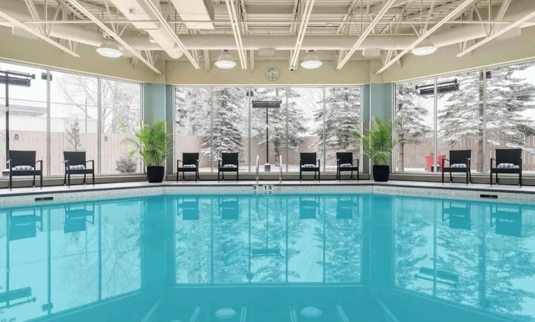Indoor pool at Hilton Garden Inn Calgary Airport.