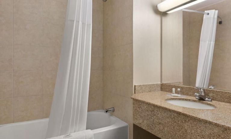Guest bathroom at Days Inn By Wyndham London.