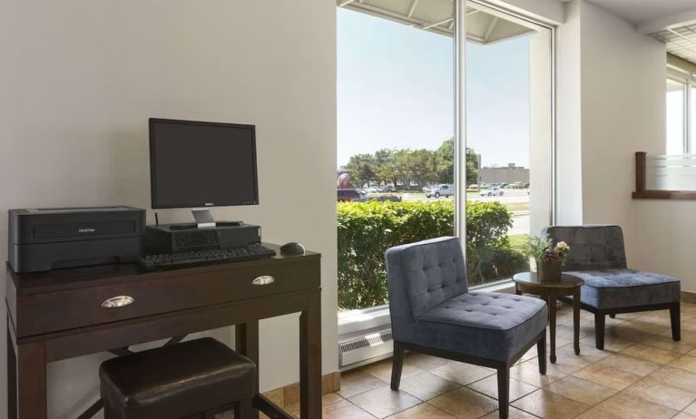 Business center at Days Inn By Wyndham London.