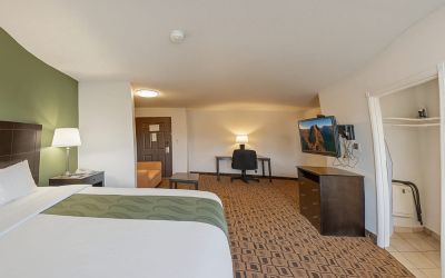Day use room at Coratel Plus Suites Wichita West Airport.