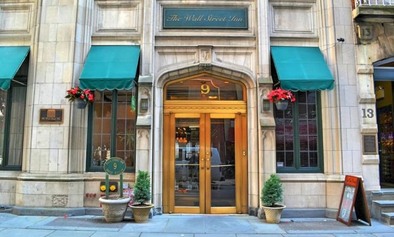 Hotel exterior at The Wall Street Inn.