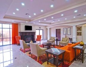 Lobby and lounge at Wyndham Lake Charles.