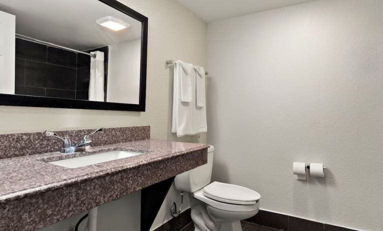 Guest bathroom at Quality Inn Memphis Northeast Near I-40.