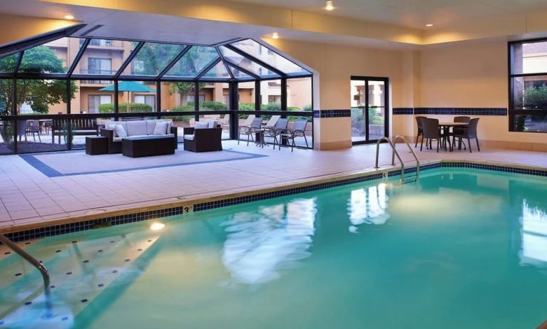 Indoor pool at Courtyard By Marriott Columbus Worthington.