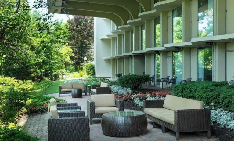 Courtyard at Boston Marriott Newton.