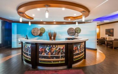 Reception desk at Best Western Premier Toronto Airport Carlingview.