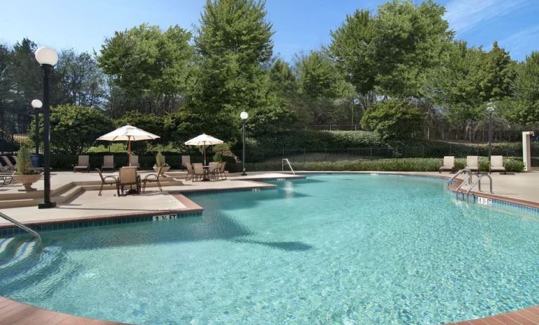 Outdoor pool at Hilton Atlanta Airport.