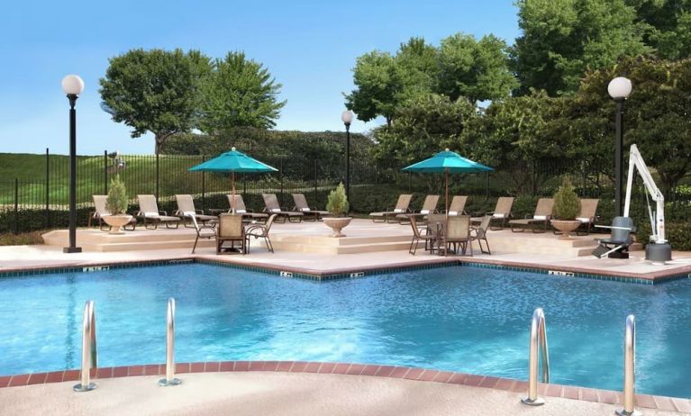 Outdoor pool at Hilton Atlanta Airport.