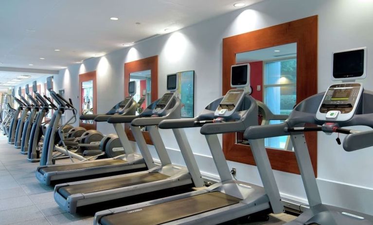 Fitness center at Hilton Atlanta Airport.