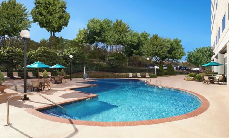 Outdoor pool at Hilton Atlanta Airport.