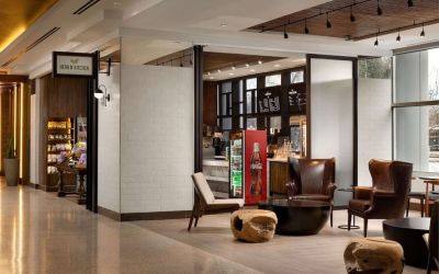 Reception hall at Hilton Atlanta Airport.