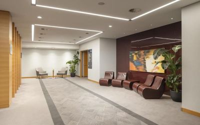 Reception hall at Hilton Dusseldorf.