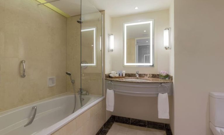 Guest bathroom at Conrad Dublin.