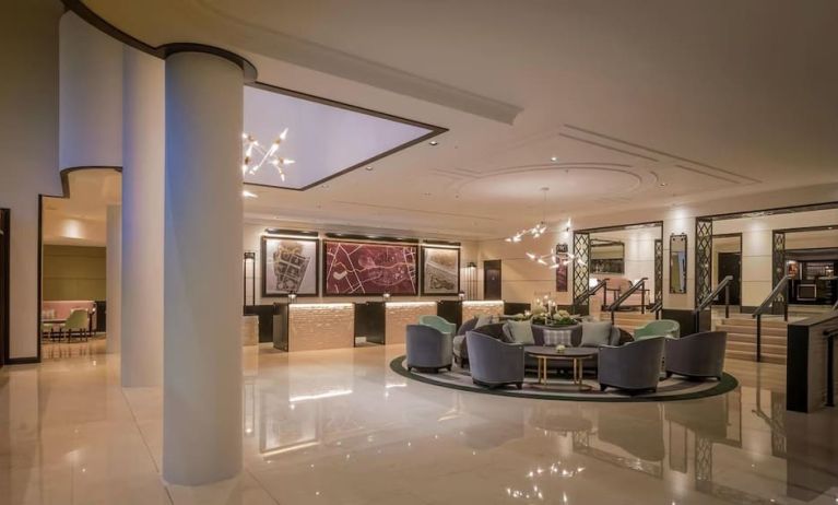 Reception hall at Conrad Dublin.