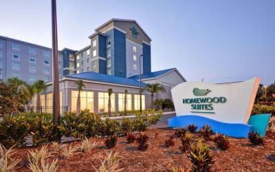 Hotel exterior at Homewood Suites By Hilton Orlando Theme Parks.