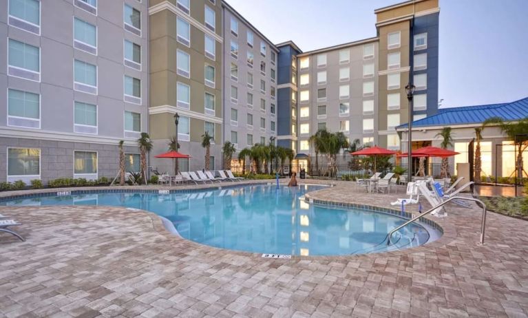 Outdoor pool at Homewood Suites By Hilton Orlando Theme Parks.