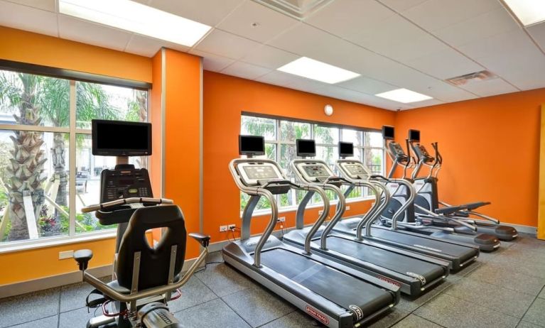 Gym at Homewood Suites By Hilton Orlando Theme Parks.