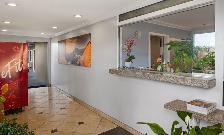 Reception desk at Bay Breeze Inn.