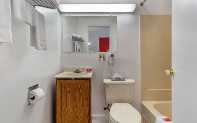 Guest bathroom at Econo Lodge Lee - Great Barrington.