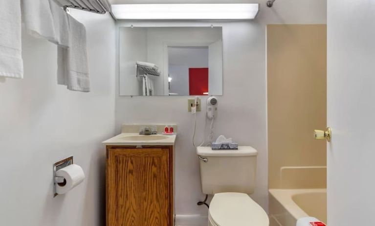 Guest bathroom at Econo Lodge Lee - Great Barrington.