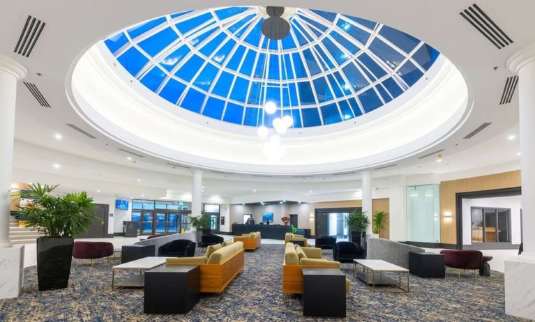 Lobby seating at DoubleTree By Hilton Calgary North.
