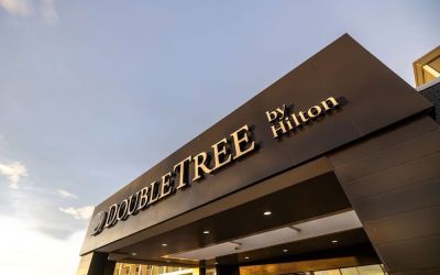 Hotel exterior at DoubleTree By Hilton Calgary North.