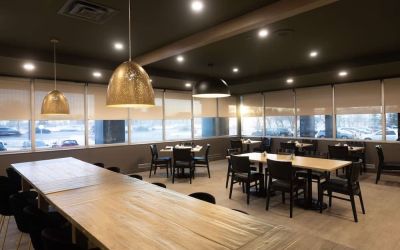 Dining room at DoubleTree By Hilton Calgary North.