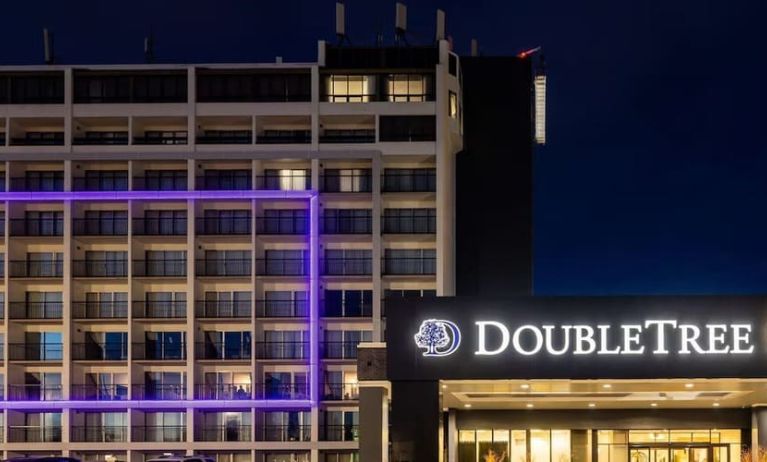 Hotel exterior at DoubleTree By Hilton Calgary North.