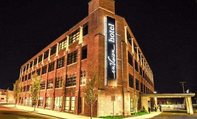 Hotel exterior at Envision Hotel Boston-Everett.