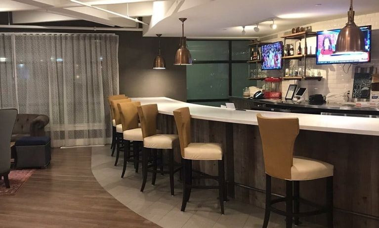 Hotel bar at Envision Hotel Boston-Everett.