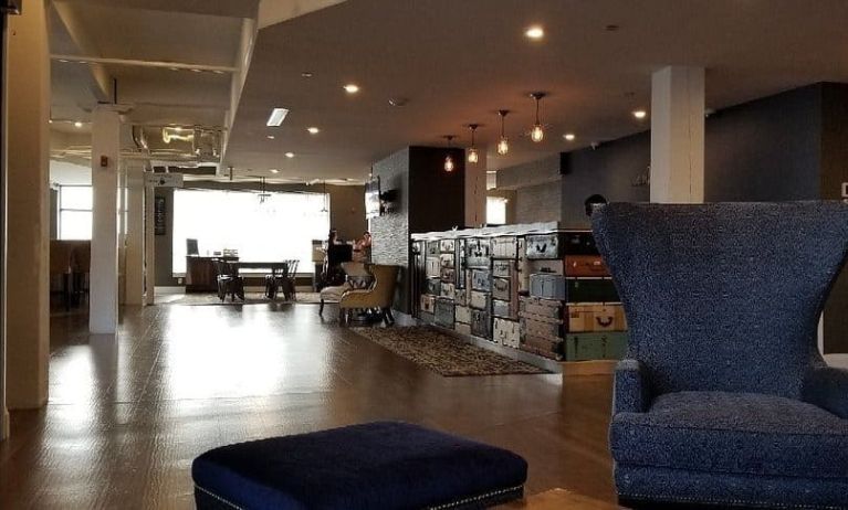 Lobby and lounge at Envision Hotel Boston-Everett.