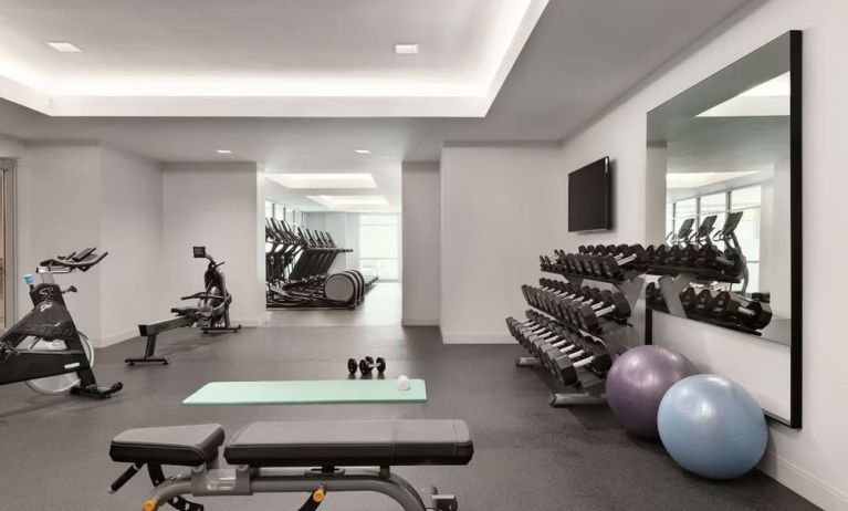 Fitness center at Embassy Suites By Hilton Atlanta Midtown.