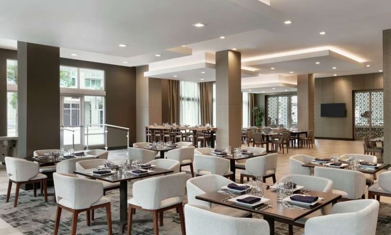 Restaurant at Embassy Suites By Hilton Atlanta Midtown.