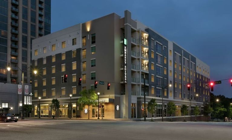 Hotel exterior at Embassy Suites By Hilton Atlanta Midtown.
