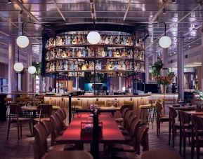Hotel bar at Motto By Hilton Rotterdam Blaak.