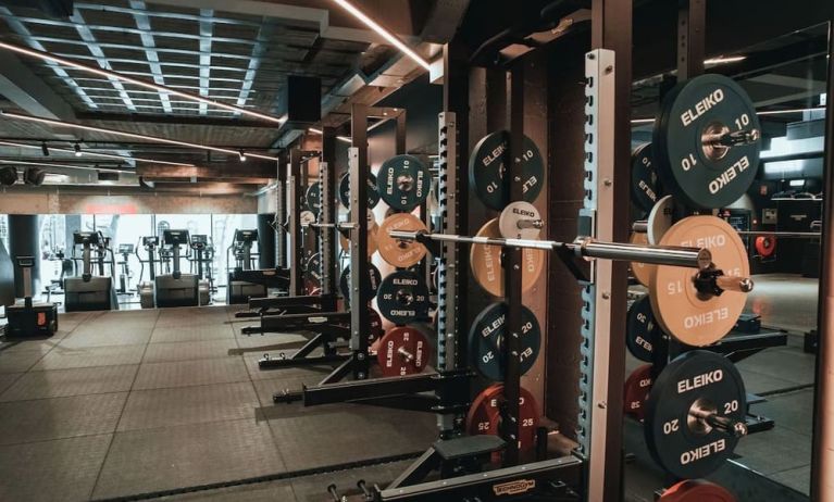 Fitness center at Motto By Hilton Rotterdam Blaak.