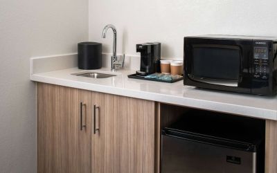 Coffee station at Sonesta Select Nashville Airport Suites.