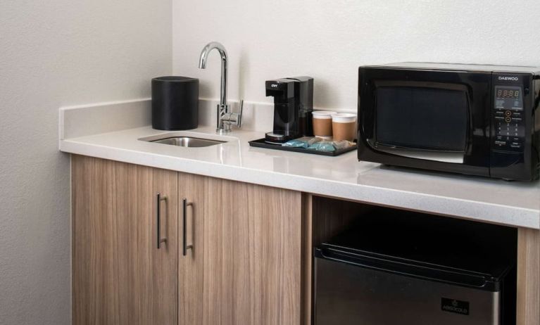 Coffee station at Sonesta Select Nashville Airport Suites.
