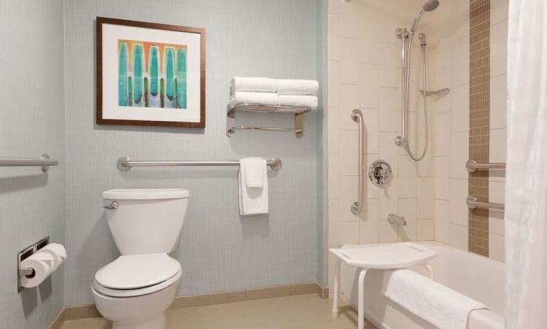 Guest bathroom at Hyatt Place Fremont/Silicon Valley.