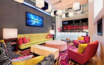 Hotel bar at Aloft Manhattan Downtown - Financial District.