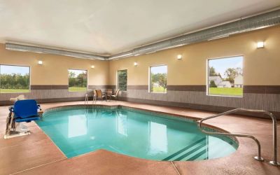 Indoor pool at La Quinta Inn & Suites By Wyndham Lackawanna.