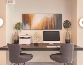 Business center at Radisson Hotel Atlanta Airport.