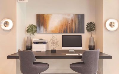 Business center at Radisson Hotel Atlanta Airport.